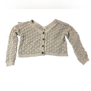 Elegant Beige Knit Cardigan